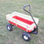Chariot de jardin pour l'extérieur avec chariot pneumatique en bois