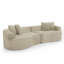 Canapé modulaire courbé 4 places Modern Cloud, canapé de salon à compression minimaliste, sans assemblage, chenille