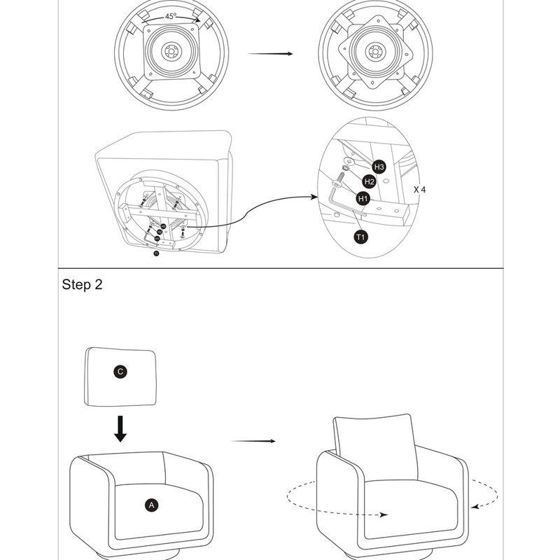 Fauteuil d'appoint rembourré et rembourré Modern Boucle