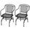 Ensemble de 2 chaises berçantes de patio avec dossier en filet de métal et accoudoirs de siège doux