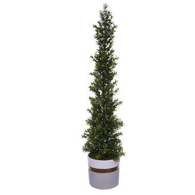 George Oliver Faux Boxwood Topiary in Ceramic Pot | Wayfair
