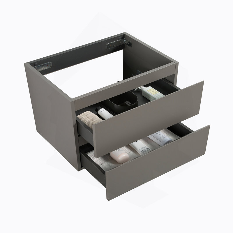 Wall Mount Cabinet WITHOUT Basin,Gray Color,With Two Drawers