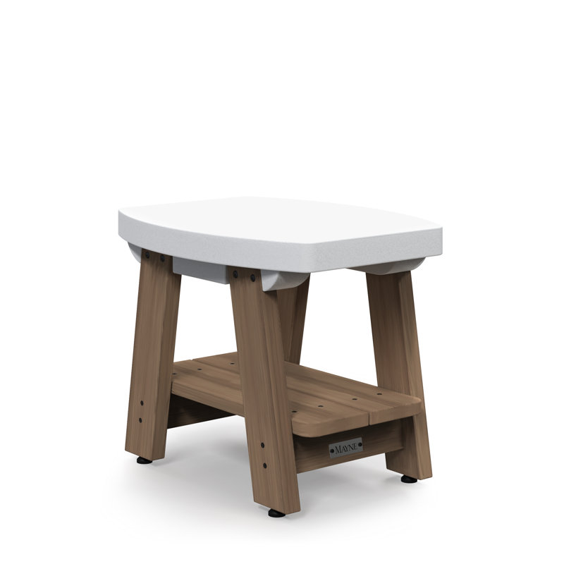 Mesa Rectangular Outdoor Side Table , 22 " W 17 " D, White
