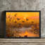 «Golden Sunset Ducks Art» encadré en noir-170689258