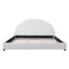 Structure de lit très grand avec tête de lit arrondie rembourrée Boucle, blanc-115636989