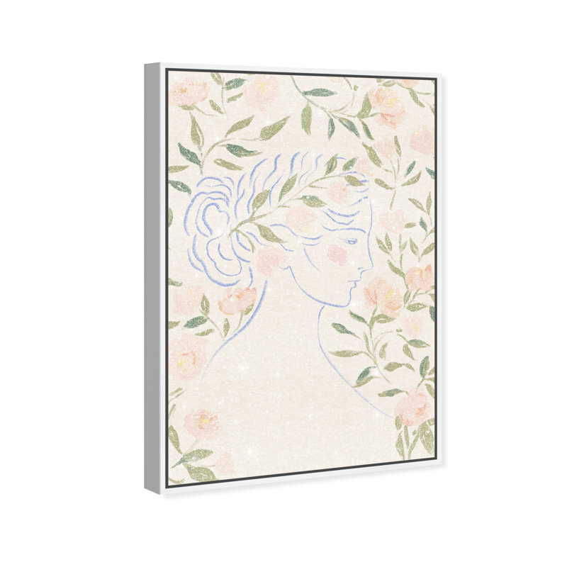 Blooming Hera Print by Oliver Gal, 37"H x 25"W, White Floater Frame