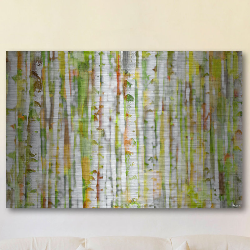 «Into The Trees» par Parvez Taj, reproduction d'art sur aluminium brossé, 30 po x 45 po