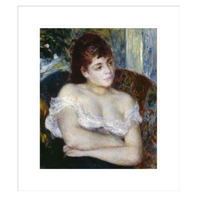 «Femme dans un fauteuil» par Pierre-Auguste Renoir, impression giclée encadrée