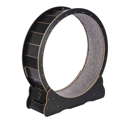 Cat Exercise Wheel 43.3" Large Cat Treadmill Wheel For Indoor Cats Black