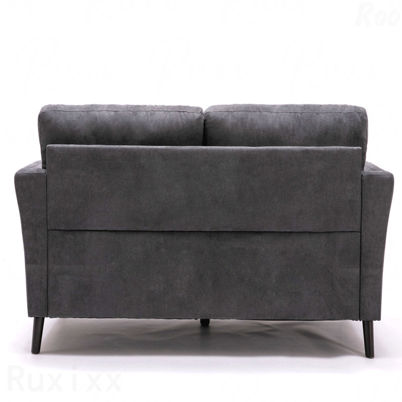 Canapé 77 po en tissu tissé gris, Gris
