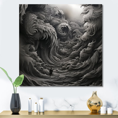 Man Solitude Storm I - Waves Wall Art
