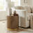 Tunbridge Round Wooden End Table Ottoman