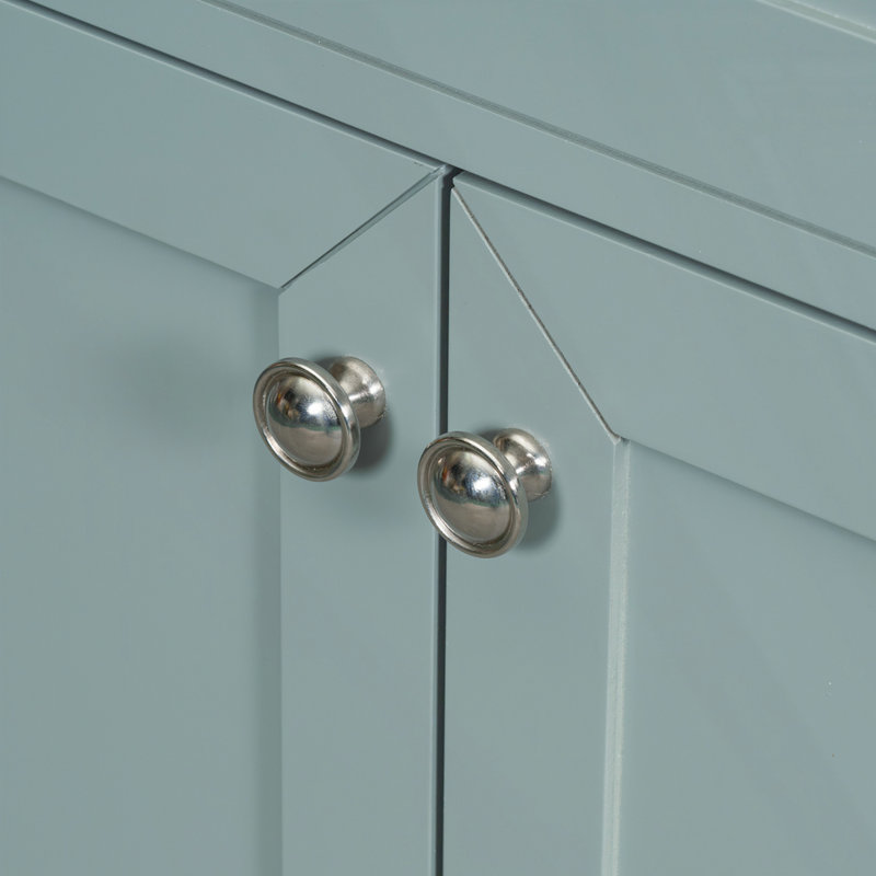 Meuble-lavabo 36 po avec lavabo, Vert, Argent