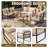 4-Piece Outdoor Furniture Patio Conversation Set with Weather-Resistant Metal Frame-98304262-98081343