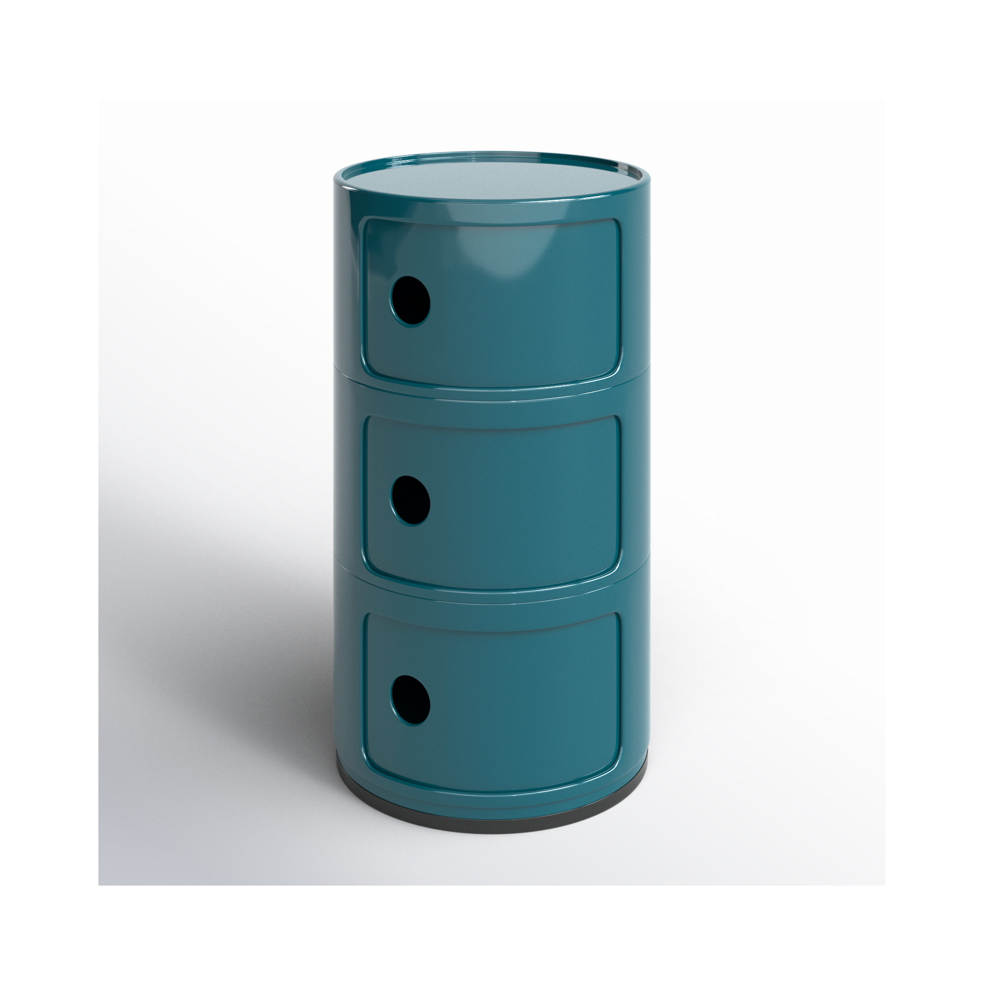 Componibili Round Modular Stacking Units, Blue, 3