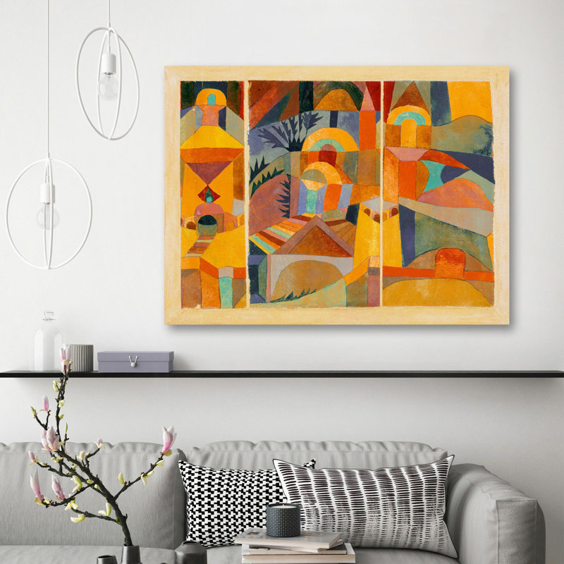 Temple Gardens by Paul Klee - Wrapped Canvas Painting, 50cm H x 70cm W x 4cm D