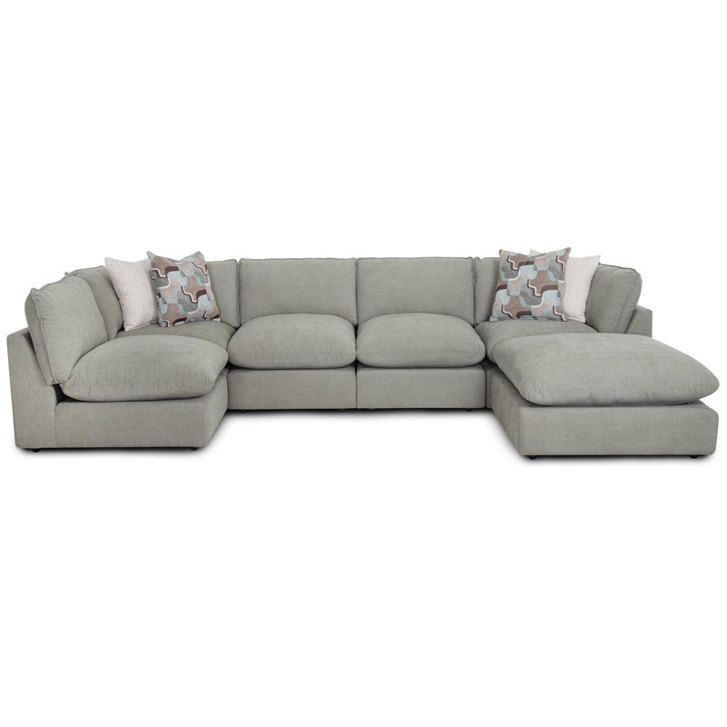 Canapé modulaire 6 pièces 6 pièces, Polyester gris