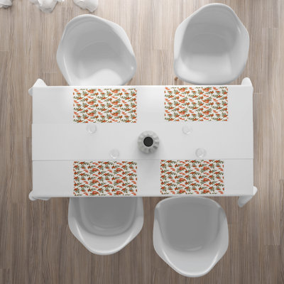 Polyester Floral Rectangle Placemat