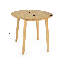 Extendable Round Solid Wood Base Dining Table-913011475-913011476