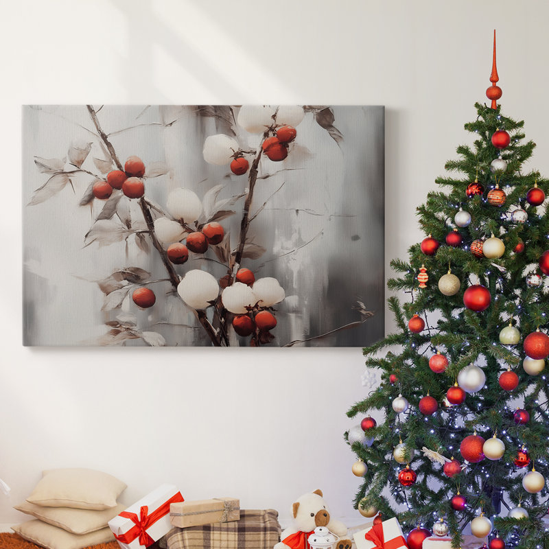 Art des Fêtes de Noël - Toile tendue avec châssis - Série 3-CLV, H 12 po x l 18 po