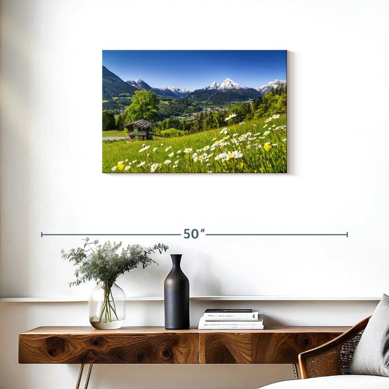 Idyllic Bavarian Alps, 20" H x 30" W