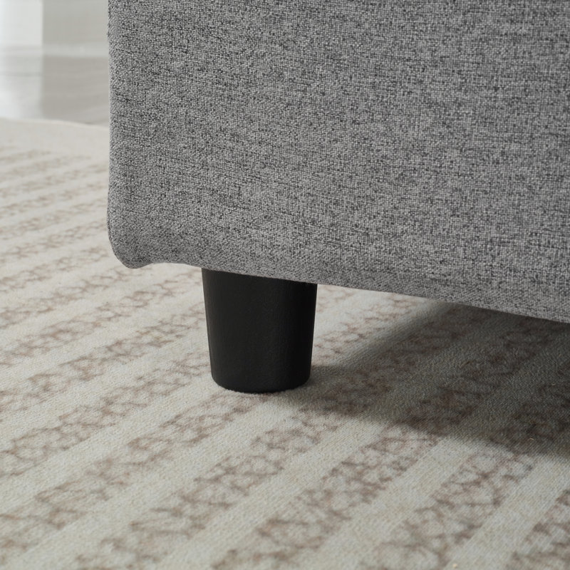 Canapés modulaires peu encombrants avec repose-pieds, tissu en polyester durable pour les salons modernes