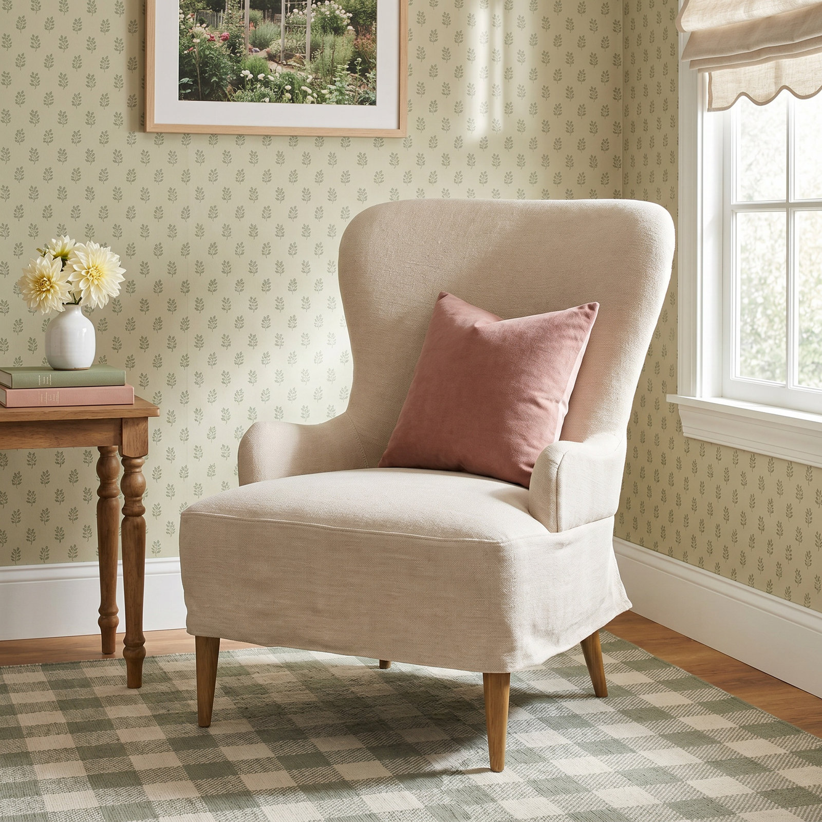 Omar Upholstered Armchair, Broadway Dune