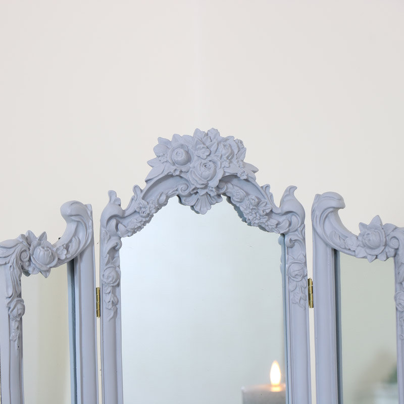 Arias Wall Mirror, 38cm H x 37cm W, Grey
