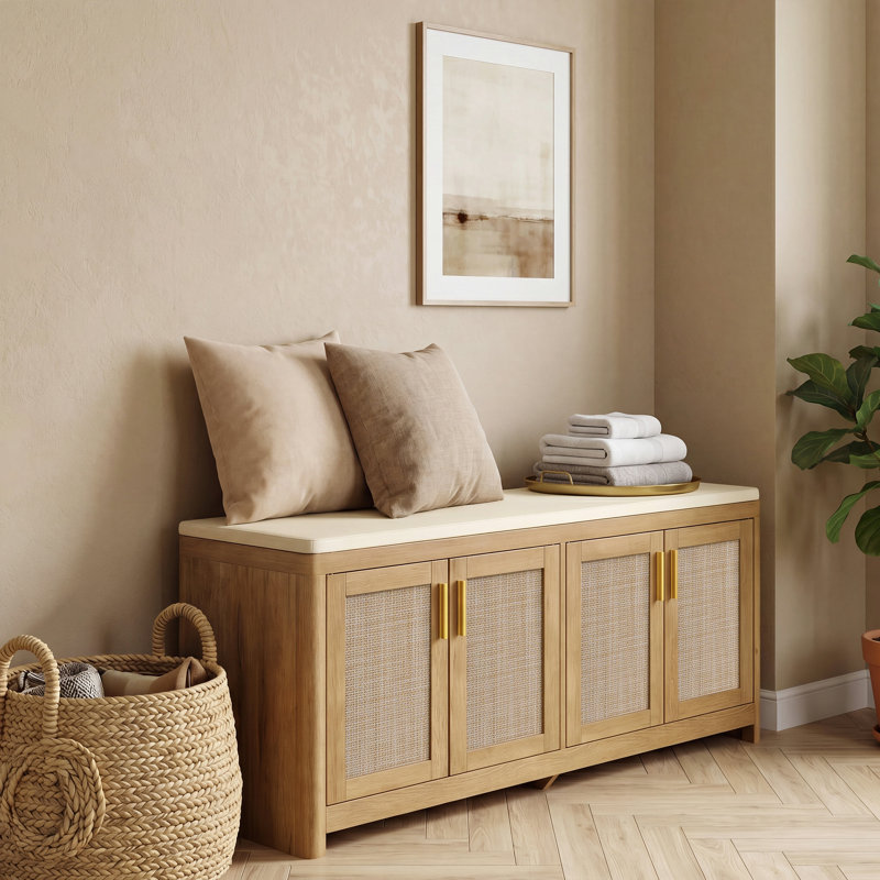 Banc à chaussures avec coussin
