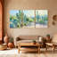 «Cactus Desert Cactus Landscape», ensemble de 3 reproductions d'art sur toile-559101712