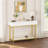 43.3" Wide Modern Console Table with Fluted Drawer Fronts, Wooden Sofa Table with 2 Drawers, Entryway Table for Hallway & Behind-Couch Storage-906921165