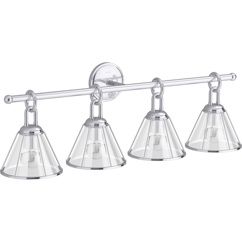 Terret 32½-In Four-Light Sconce, Polished Chrome