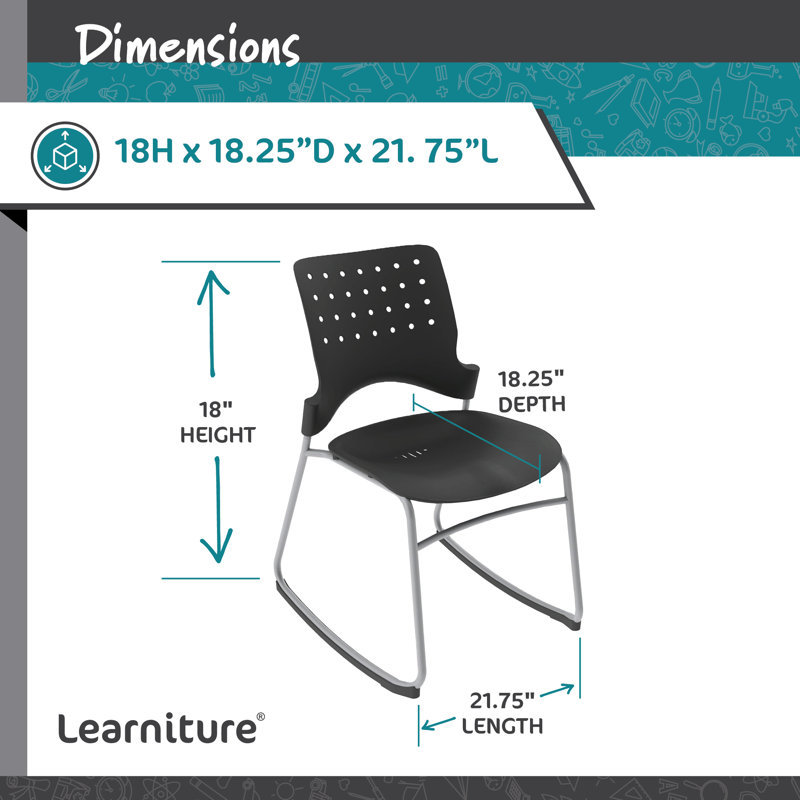Chaise berçante de classe , Noir