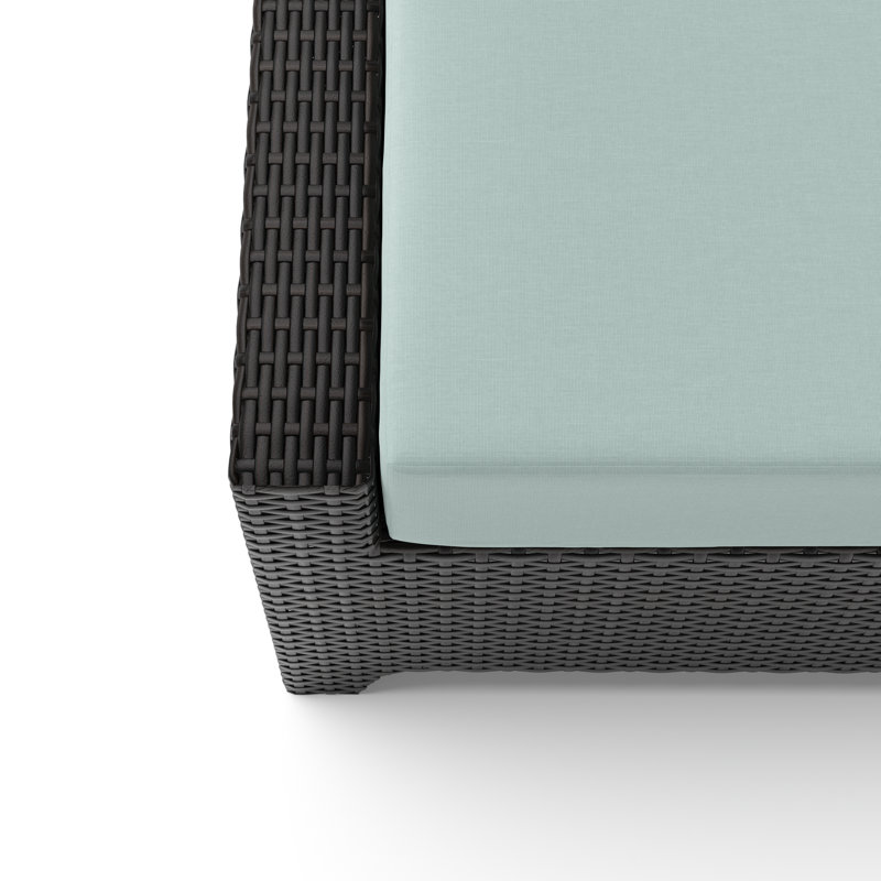 Ensemble de conversation avec chaises en rotin Sunbrella 5 pièces Mifflin, Sunbrella bleu