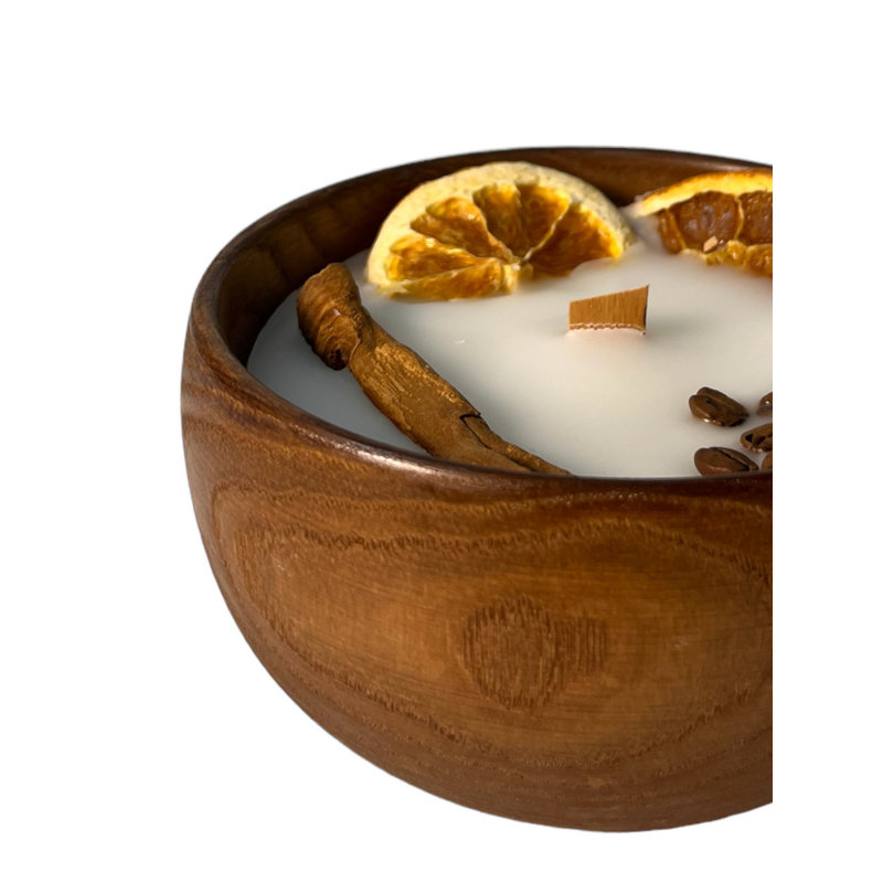 Wood Tabletop Candlestick