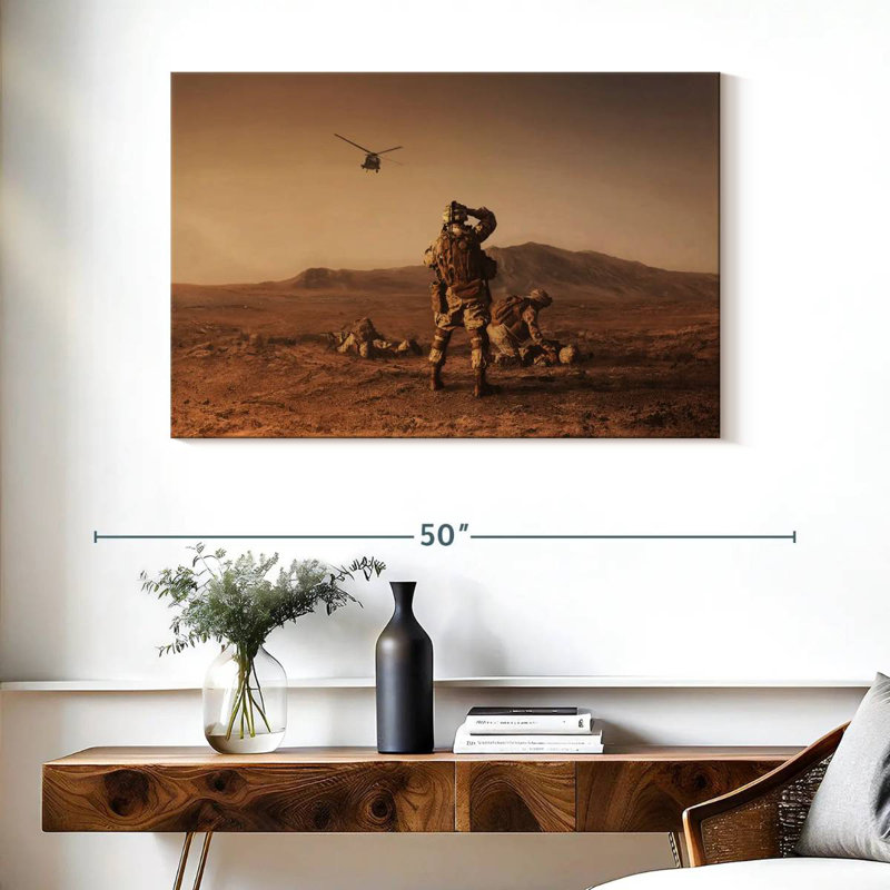 Lelar Medevac Army, 26" H x 39" W