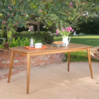 Table d'extérieur en bois - l 71,67 po x P 35,28 po H 29,25 po choix pour la teinture