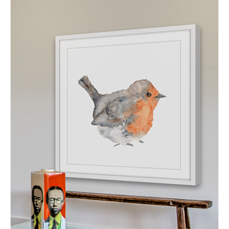 Thimble Sparrow - Single Picture Frame Painting, 51cm H x 51cm W x 3.81cm D