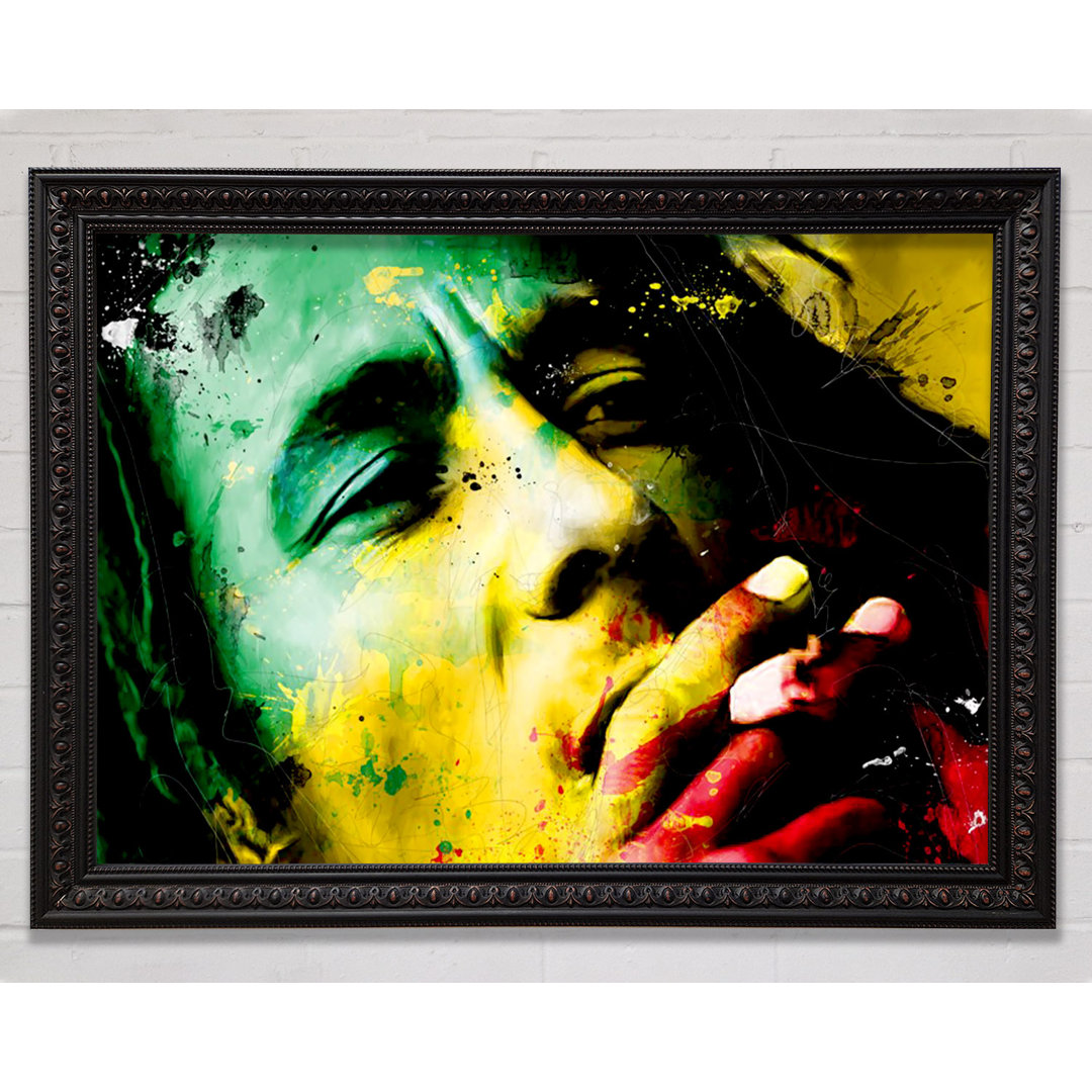 Bob Marley Colours - Einzelne Bilderrahmen Kunstdrucke