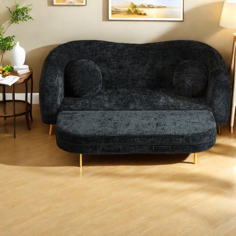 Compression Convertible Sofas, 86 Inch Chenille Modern Home Seating