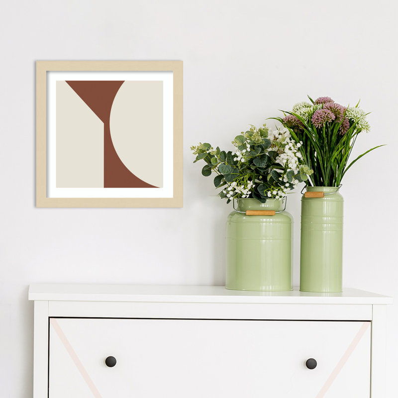 Minimal Max Mod I Hot Chocolate by The Creative Bunch Studio, Brown Framed, 13.25" H x 13.25" W x 0.8" D