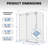 60" W X 33" D X 76" H Sliding Frameless Shower Enclosure With 3/8 Inch Tempered Glass-125928400-126249045