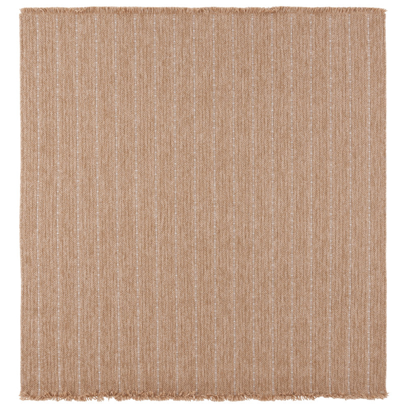 Tapis rayé Denju Retreat Performance, Carré 6 pi 7 po