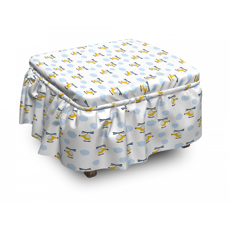 Box Cushion Ottoman Slipcover