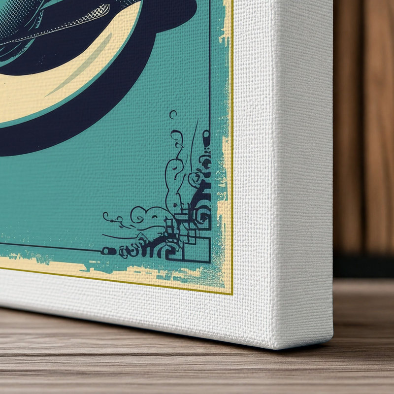 Coffee and Ideas Retro - Wrapped Canvas, 36x24 - 91.4 x 61.0 cm, White Border