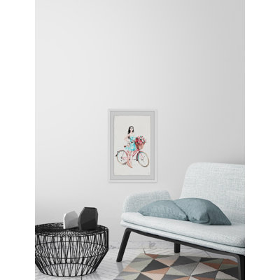 « vélo fille »-cadre photo, reproduction d’art sur papier