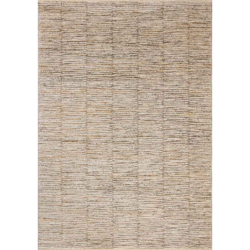Loloi Nellie Beige / Fog Area Rug, Rectangle 7'10" x 10'2"