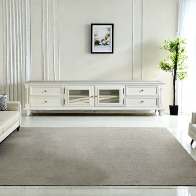 Crédence de rangement en bois massif de style crème américaine 94,49 po