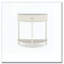 Console Table de bout demi-lune avec 2 tiroirs de rangement et tablette inférieure pour le salon, la chambre à coucher, le bureau et le couloir-1318098956