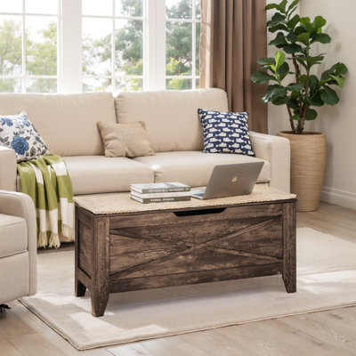 Wooden Storage Bench with Lid – Multi-Functional Shoe Bench, Blanket Chest & Toy Box for Entryway, Bedroom, or Living Room